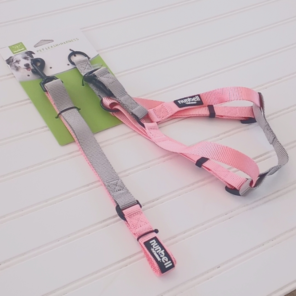 Nunbell Two Tone Nylon Pet Leash & Harness Set